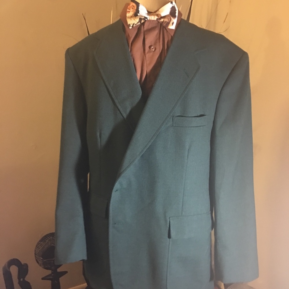 46 PR men’s teal color blazer with gold buttons !